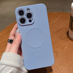 Solid Color Liquid Silicone MagSafe Magnetic Phone Case, For iPhone 17, For iPhone Air, For iPhone 16 Pro Max