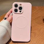 Solid Color Liquid Silicone MagSafe Magnetic Phone Case, For iPhone 14 Pro, For iPhone 14 Pro Max, For iPhone 13 Pro Max