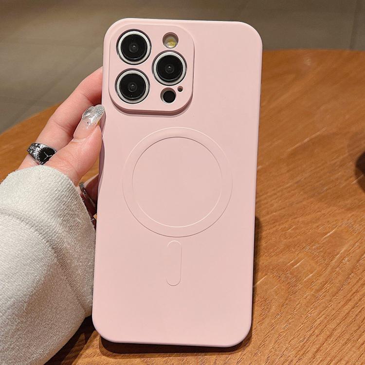 Solid Color Liquid Silicone MagSafe Magnetic Phone Case, For iPhone 14 Pro, For iPhone 14 Pro Max, For iPhone 13 Pro Max