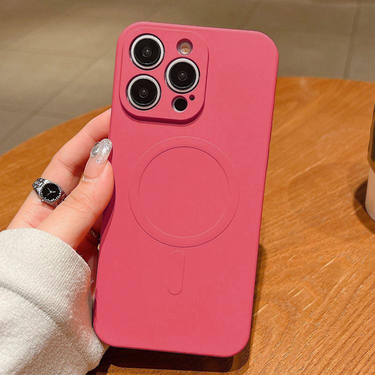 Solid Color Liquid Silicone MagSafe Magnetic Phone Case, For iPhone 14 Pro, For iPhone 14 Pro Max, For iPhone 13 Pro Max