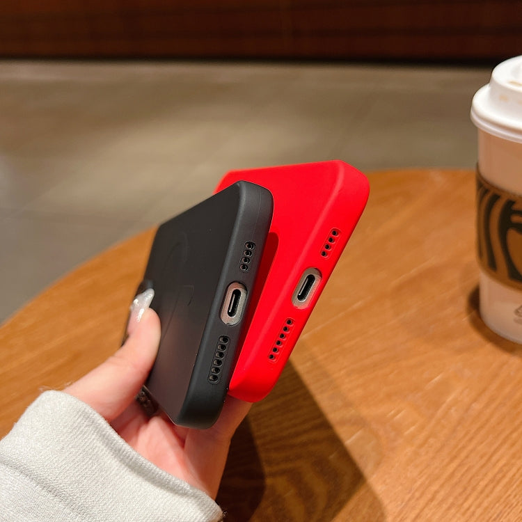 Solid Color Liquid Silicone MagSafe Magnetic Phone Case, For iPhone 13 Pro, For iPhone 13, For iPhone 12