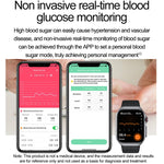 ET585 Smartwatch mit 2,04 Zoll Silikonarmband, IP68 wasserdicht, unterstützt EKG- und Blutzusammensetzungsmessung