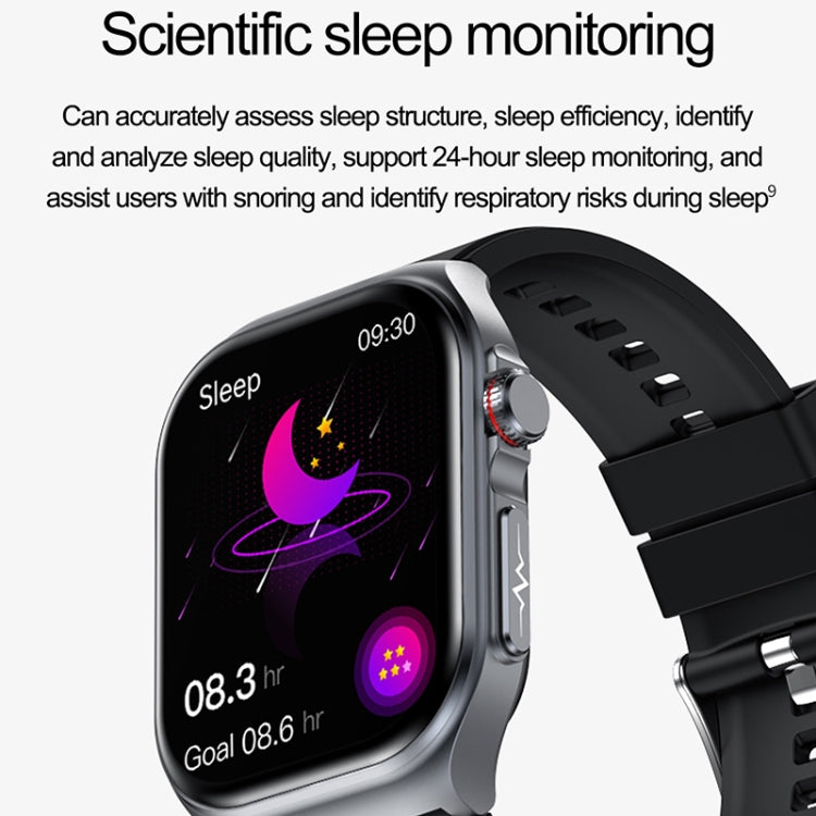 ET585 Smartwatch mit 2,04 Zoll Nylonarmband, IP68 wasserdicht, unterstützt EKG- und Blutzusammensetzungsmessung