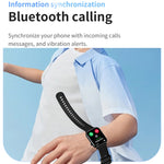 Montre connectée HD15 avec bracelet en silicone de 1,75 pouce, étanche IP68, avec rappel d'activité et suivi du sommeil