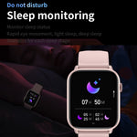 Montre connectée HD15 avec bracelet en silicone de 1,75 pouce, étanche IP68, avec rappel d'activité et suivi du sommeil