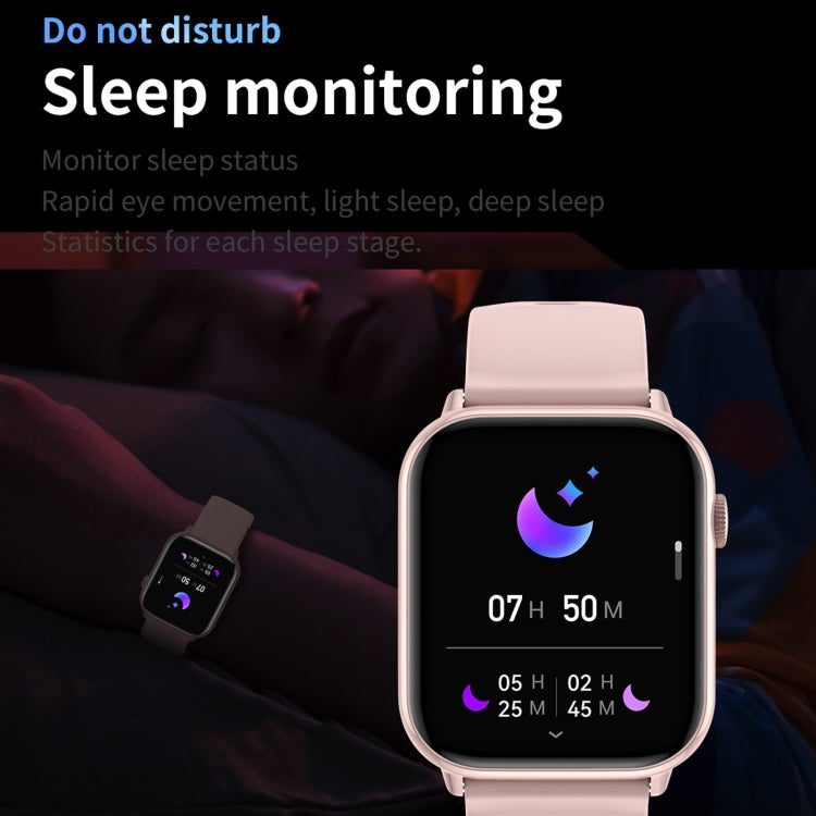 Montre connectée HD15 avec bracelet en silicone de 1,75 pouce, étanche IP68, avec rappel d'activité et suivi du sommeil