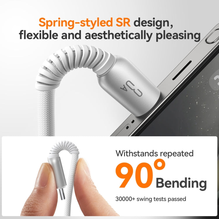 JOYROOM S-A51 سلسلة Cutting-Edge، كابل شحن سريع 3A، الطول: 1.2 متر، كابل USB-A إلى Type-C، كابل USB-A إلى 8 دبابيس، كابل Type-C إلى Type-C، كابل Type-C إلى 8 دبابيس