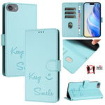 Smile Embossing RFID Leather Phone Case, For iPhone 11 Pro Max, For iPhone 11, For iPhone 11 Pro, For iPod Touch 7 / 6 / 5, For iPhone X / XS, For iPhone XR, For iPhone XS Max, For iPhone 8 Plus / 7 Plus