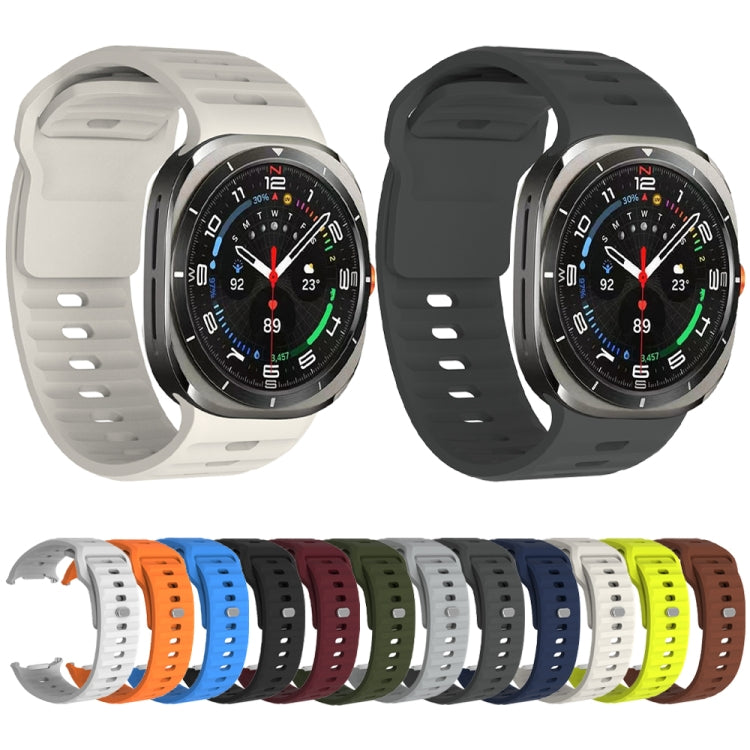 Wavy Texture Silicone Watch Band, For Samsung Galaxy Watch Ultra 47mm / Ultra 2025