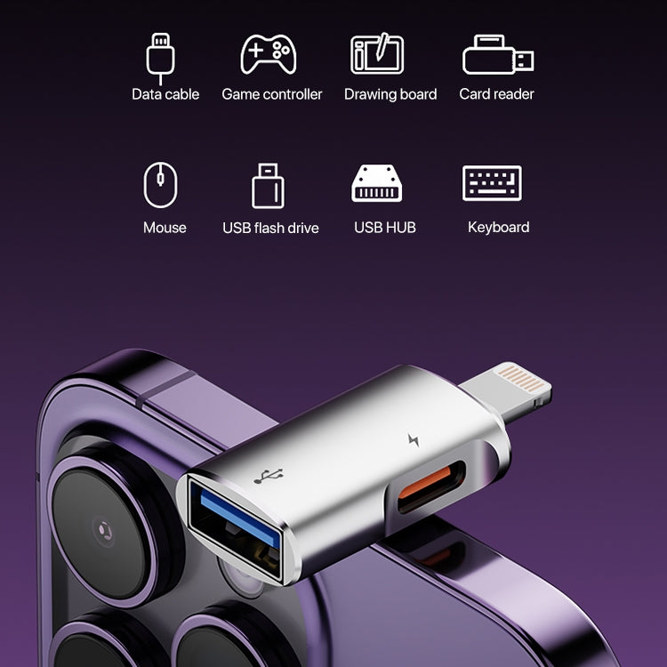 محول OTG من 8 دبابيس إلى USB، USB-C / تايب-سي، 8 دبابيس إلى USB، تايب-سي