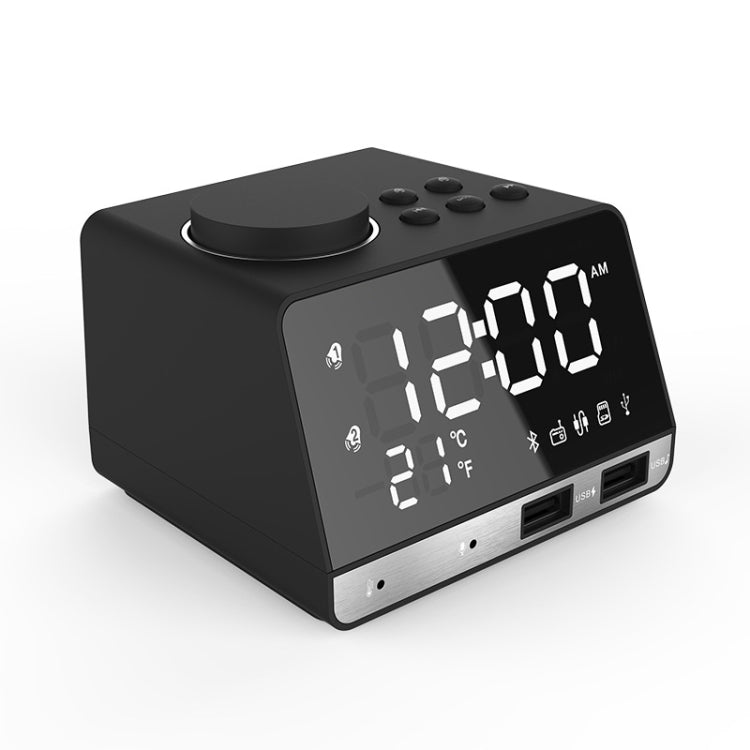 K11 LED Bluetooth 4.2 Speaker Alarm Clock Music Display Radio, EU Plug, UK Plug
