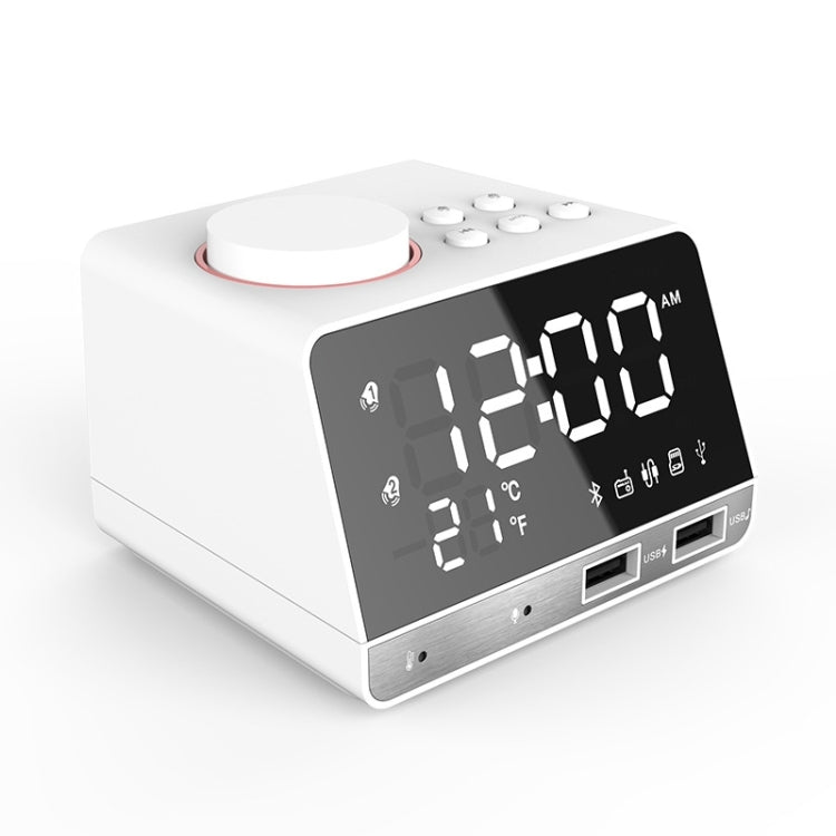 K11 LED Bluetooth 4.2 Speaker Alarm Clock Music Display Radio, EU Plug, UK Plug