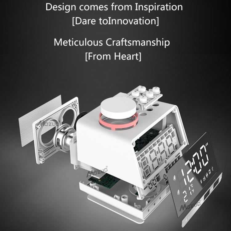 K11 LED Bluetooth 4.2 Speaker Alarm Clock Music Display Radio, EU Plug, UK Plug