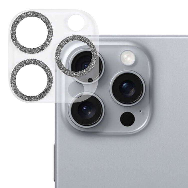Glitter Ring Tempered Glass Camera Lens Film, For iPhone 17, For iPhone 16 Pro / 16 Pro Max, For iPhone 16 / 16 Plus