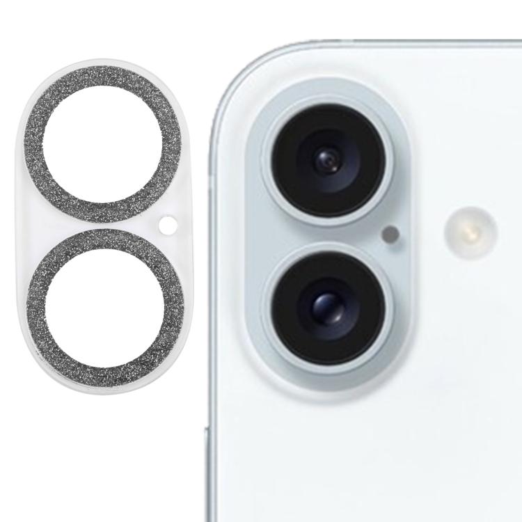 Glitter Ring Tempered Glass Camera Lens Film, For iPhone 17, For iPhone 16 Pro / 16 Pro Max, For iPhone 16 / 16 Plus