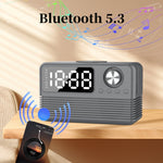 BT509 LED Bluetooth 5.3 Speaker Alarm Clock Music Display Radio