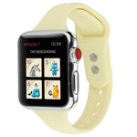 Thin Silicone Double Buckle Replacement Wrist Strap, For Apple Watch Series 7 41mm / 6 & SE & 5 & 4 40mm / 3 & 2 & 1 38mm, For Apple Watch Series 8&7 41mm / SE 2&6&SE&5&4 40mm / 3&2&1 38mm