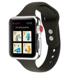 Thin Silicone Double Buckle Replacement Wrist Strap, For Apple Watch Series 7 41mm / 6 & SE & 5 & 4 40mm / 3 & 2 & 1 38mm, For Apple Watch Series 8&7 41mm / SE 2&6&SE&5&4 40mm / 3&2&1 38mm