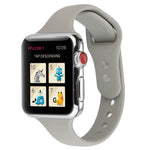 Thin Silicone Double Buckle Replacement Wrist Strap, For Apple Watch Series 7 41mm / 6 & SE & 5 & 4 40mm / 3 & 2 & 1 38mm, For Apple Watch Series 8&7 41mm / SE 2&6&SE&5&4 40mm / 3&2&1 38mm