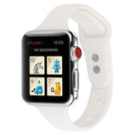 Thin Silicone Double Buckle Replacement Wrist Strap, For Apple Watch Series 7 41mm / 6 & SE & 5 & 4 40mm / 3 & 2 & 1 38mm, For Apple Watch Series 8&7 41mm / SE 2&6&SE&5&4 40mm / 3&2&1 38mm