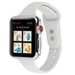 Thin Silicone Double Buckle Replacement Wrist Strap, For Apple Watch Series 7 41mm / 6 & SE & 5 & 4 40mm / 3 & 2 & 1 38mm, For Apple Watch Series 8&7 41mm / SE 2&6&SE&5&4 40mm / 3&2&1 38mm