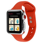 Thin Silicone Double Buckle Replacement Wrist Strap, For Apple Watch Series 7 41mm / 6 & SE & 5 & 4 40mm / 3 & 2 & 1 38mm, For Apple Watch Series 8&7 41mm / SE 2&6&SE&5&4 40mm / 3&2&1 38mm