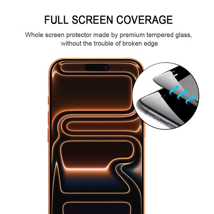 Full Glue Screen Tempered Glass Film, For iPhone 17 Pro Max, For iPhone 17 Pro, For iPhone 17, For iPhone Air, For iPhone 16 Pro Max, For iPhone 16 Pro, For iPhone 16 Plus, For iPhone 16
