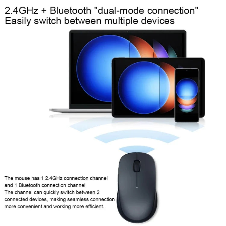 Original Xiaomi XMSMSB01YM 1200DPI Bluetooth Dual Mode Wireless Mouse 2, XMSMSB01YM