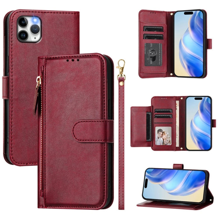 Multi-Card Slots Zipper Wallet Leather Phone Case, For iPhone 11 Pro Max, For iPhone 11, For iPhone 11 Pro, For iPhone X / XS, For iPhone XR, For iPhone XS Max, For iPhone 8 Plus / 7 Plus
