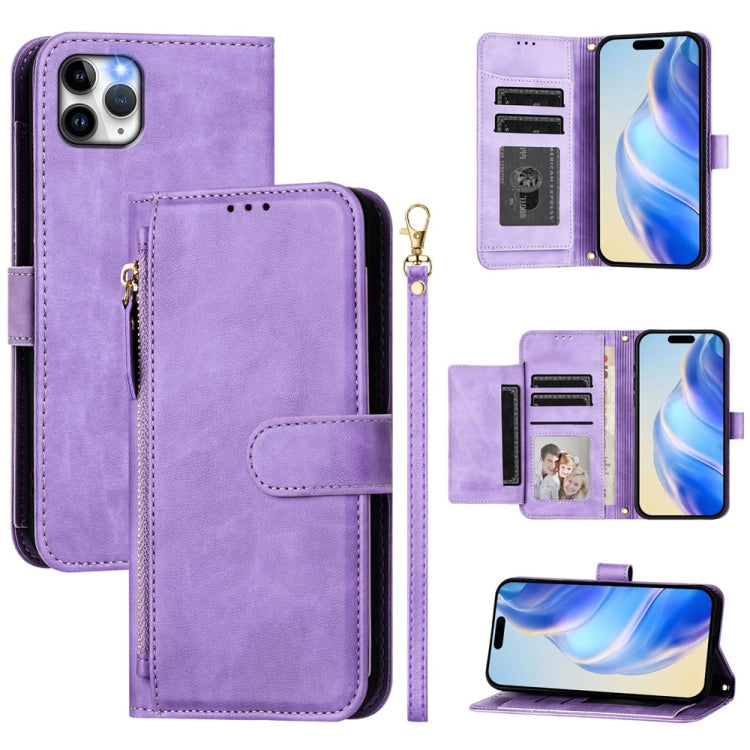 Multi-Card Slots Zipper Wallet Leather Phone Case, For iPhone 11 Pro Max, For iPhone 11, For iPhone 11 Pro, For iPhone X / XS, For iPhone XR, For iPhone XS Max, For iPhone 8 Plus / 7 Plus