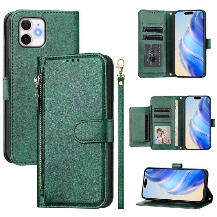 Multi-Card Slots Zipper Wallet Leather Phone Case, For iPhone 11 Pro Max, For iPhone 11, For iPhone 11 Pro, For iPhone X / XS, For iPhone XR, For iPhone XS Max, For iPhone 8 Plus / 7 Plus