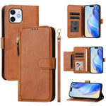 Multi-Card Slots Zipper Wallet Leather Phone Case, For iPhone 11 Pro Max, For iPhone 11, For iPhone 11 Pro, For iPhone X / XS, For iPhone XR, For iPhone XS Max, For iPhone 8 Plus / 7 Plus