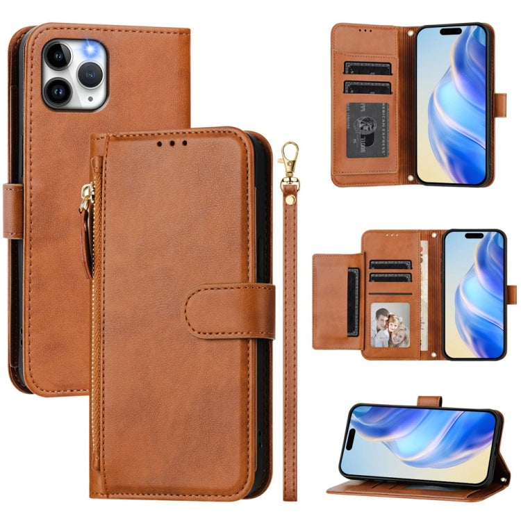 Multi-Card Slots Zipper Wallet Leather Phone Case, For iPhone 11 Pro Max, For iPhone 11, For iPhone 11 Pro, For iPhone X / XS, For iPhone XR, For iPhone XS Max, For iPhone 8 Plus / 7 Plus