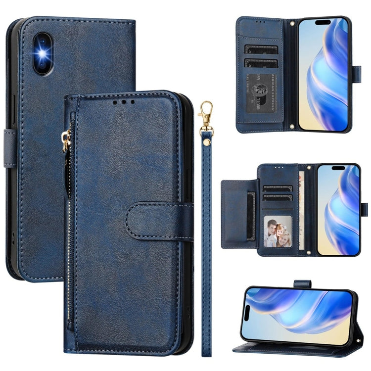 Multi-Card Slots Zipper Wallet Leather Phone Case, For iPhone 11 Pro Max, For iPhone 11, For iPhone 11 Pro, For iPhone X / XS, For iPhone XR, For iPhone XS Max, For iPhone 8 Plus / 7 Plus