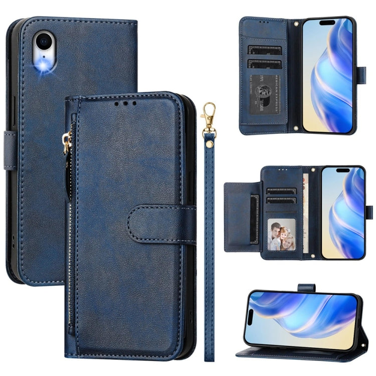 Multi-Card Slots Zipper Wallet Leather Phone Case, For iPhone 11 Pro Max, For iPhone 11, For iPhone 11 Pro, For iPhone X / XS, For iPhone XR, For iPhone XS Max, For iPhone 8 Plus / 7 Plus