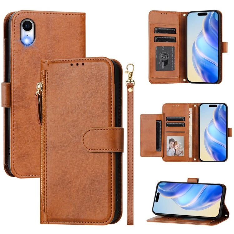 Multi-Card Slots Zipper Wallet Leather Phone Case, For iPhone 11 Pro Max, For iPhone 11, For iPhone 11 Pro, For iPhone X / XS, For iPhone XR, For iPhone XS Max, For iPhone 8 Plus / 7 Plus