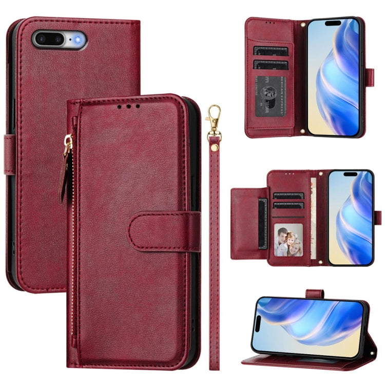Multi-Card Slots Zipper Wallet Leather Phone Case, For iPhone 11 Pro Max, For iPhone 11, For iPhone 11 Pro, For iPhone X / XS, For iPhone XR, For iPhone XS Max, For iPhone 8 Plus / 7 Plus