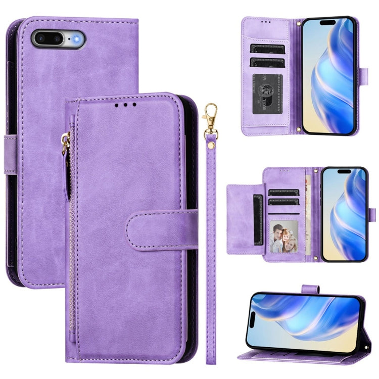 Multi-Card Slots Zipper Wallet Leather Phone Case, For iPhone 11 Pro Max, For iPhone 11, For iPhone 11 Pro, For iPhone X / XS, For iPhone XR, For iPhone XS Max, For iPhone 8 Plus / 7 Plus