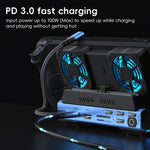 Station d'accueil de jeu USB-C 9 en 1 YCE-V279A avec ventilateur détachable, 9 en 1