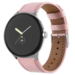 Round Tail Genuine Leather Watch Band, For Google Pixel Watch 4 / Watch 3 45mm