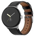 Round Tail Genuine Leather Watch Band, For Google Pixel Watch 4 / Watch 3 45mm