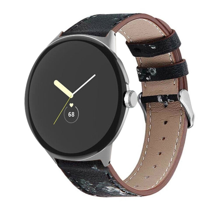 Round Tail Genuine Leather Watch Band, For Google Pixel Watch 4 / Watch 3 45mm