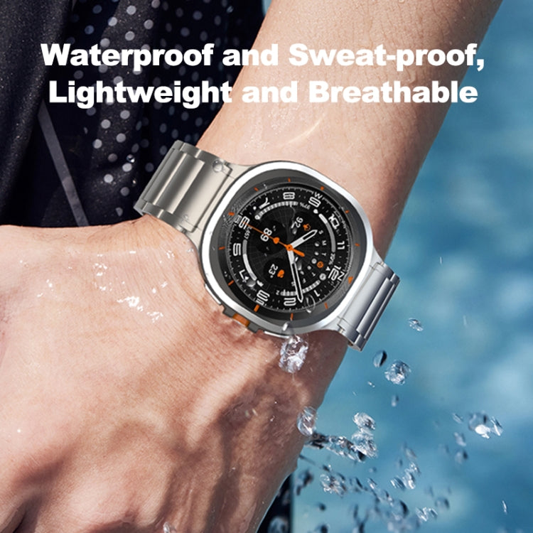 Three Beads Tortoise Buckle Titanium Steel Watch Band, For Samsung Galaxy Watch Ultra / Ultra 2025, For Samsung Galaxy Watch8 / Watch8 Classic