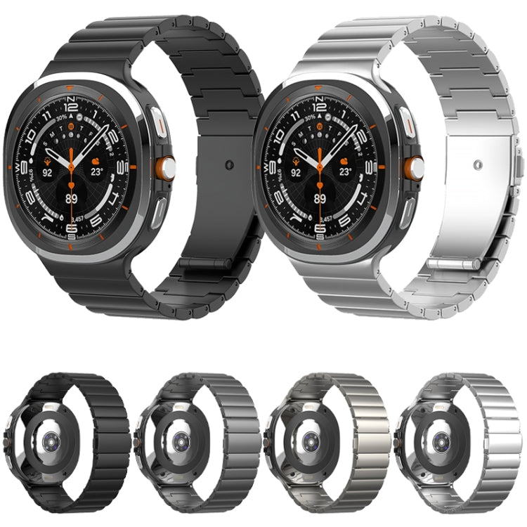 One Bead Flat Buckle Pure Titanium Watch Band, For Samsung Galaxy Watch Ultra / Ultra 2025, For Samsung Galaxy Watch8 / Watch8 Classic