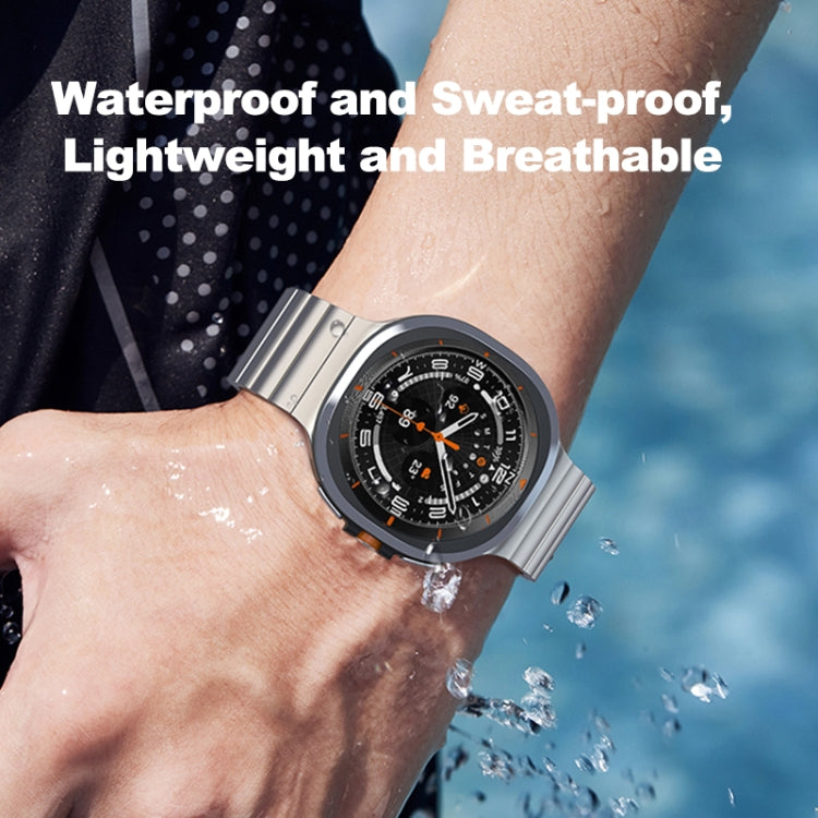 One Bead Flat Buckle Pure Titanium Watch Band, For Samsung Galaxy Watch Ultra / Ultra 2025, For Samsung Galaxy Watch8 / Watch8 Classic