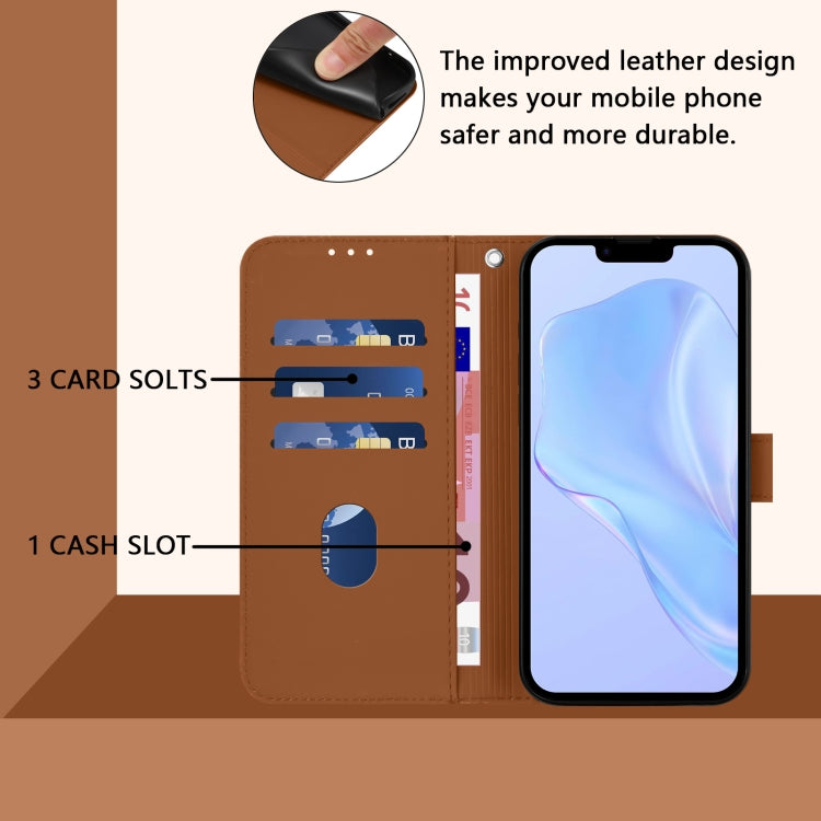 غطاء هاتف جلدي بلون صلب مع ملمس يشبه الجلد وحبل معصم، لهواتف iPhone 16 Pro، iPhone 16 Plus