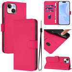 Skin Feel Solid Color Leather Phone Case with Lanyard, For iPhone 12 Pro Max, For iPhone 12 mini