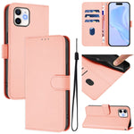 Skin Feel Solid Color Leather Phone Case with Lanyard, For iPhone 11 Pro Max, For iPhone 11