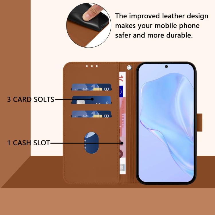 غطاء هاتف جلدي بلون صلب مع ملمس يشبه الجلد وحبل معصم، لهواتف iPhone Air، iPhone 16 Pro Max