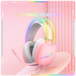 ONIKUMA X33 Head-mounted RGB Light E-Sports Gaming Headset, Cable Length: 2m, X33